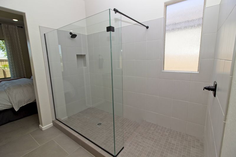 Tiled Shower with Frameless Doors